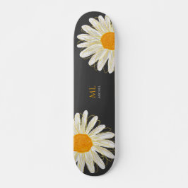 Monogram - minimalistisk vattenkolol Chamomiles Mini Skateboard Bräda 18,5 Cm