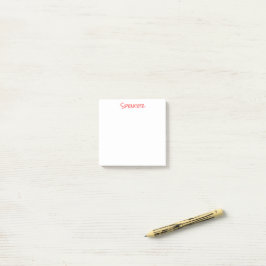 Monogram minimalistiskt anpassat namn post-it block