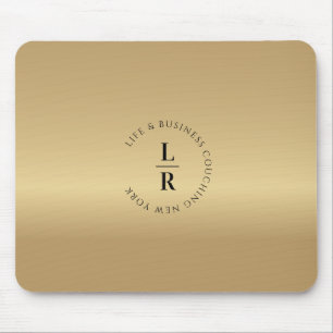 Monogram, minimalistiskt guld (Imitat) Musmatta