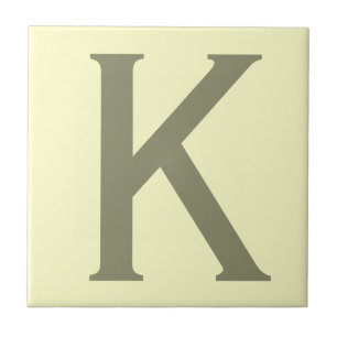 Monogram - minimalistiskt - lägg till ditt namn i kakelplatta