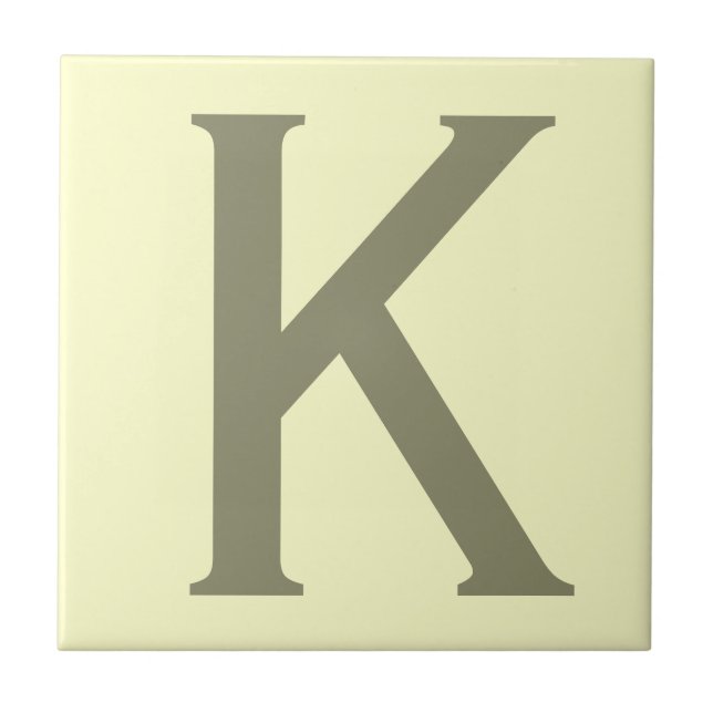 Monogram - minimalistiskt - lägg till ditt namn i  kakelplatta (Framsidan)