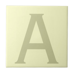 Monogram - minimalistiskt - lägg till ditt namn i kakelplatta