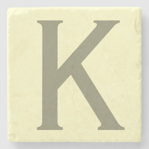 Monogram - minimalistiskt - lägg till ditt namn i stenunderlägg
