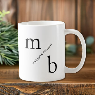Monogram - minimalt enkelt Mugg