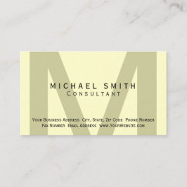 Monogram, minimalt konsultativt Affärskort Visitkort