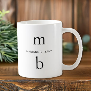 Monogram, minimalt Mugg