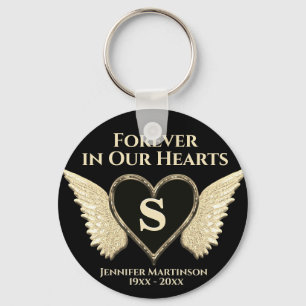 Monogram minnesminne i nyckelkedjan Loving Memory Nyckelring