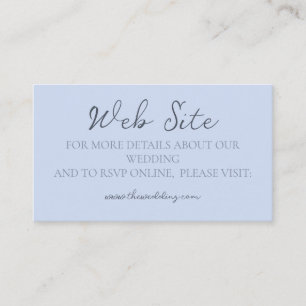Monogram: Minsta Beau Blue Bröllop Webben Site Visitkort