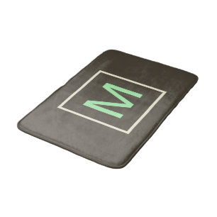 Monogram Mint Chocolate Chip Geometric Badrumsmatta