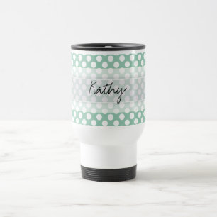 Monogram Mint Grönt Cute Chic Polka Dot Mönster Resemugg