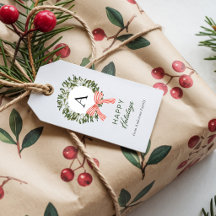Monogram Misteltoe Glad Jul Krans Röd Slinga