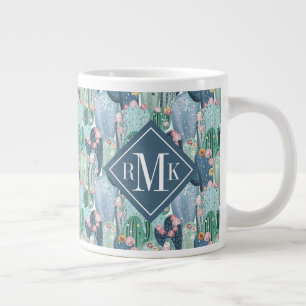 Monogram  Mjuk patel Cactus Mönster Jumbo Mugg