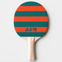 Monogram Modern Aqua Blå, Orange Korallrand