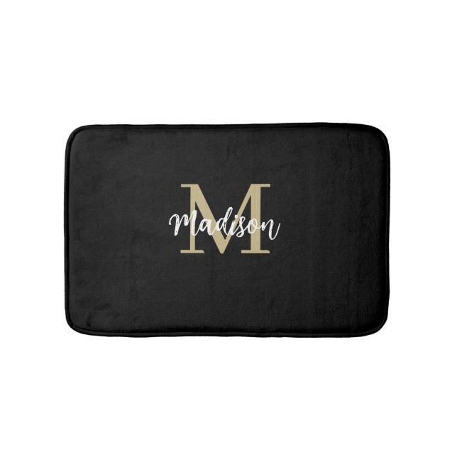 Monogram Modern Black and Tan Sand Badrumsmatta (Framsidan)