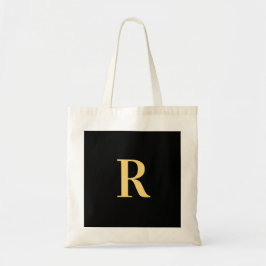 Monogram Modern Black Guld Tygkasse