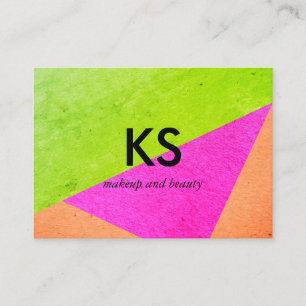Monogram Modern Bright Färg-block Visitkort
