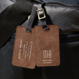 Monogram Modern Brown Bagagebricka