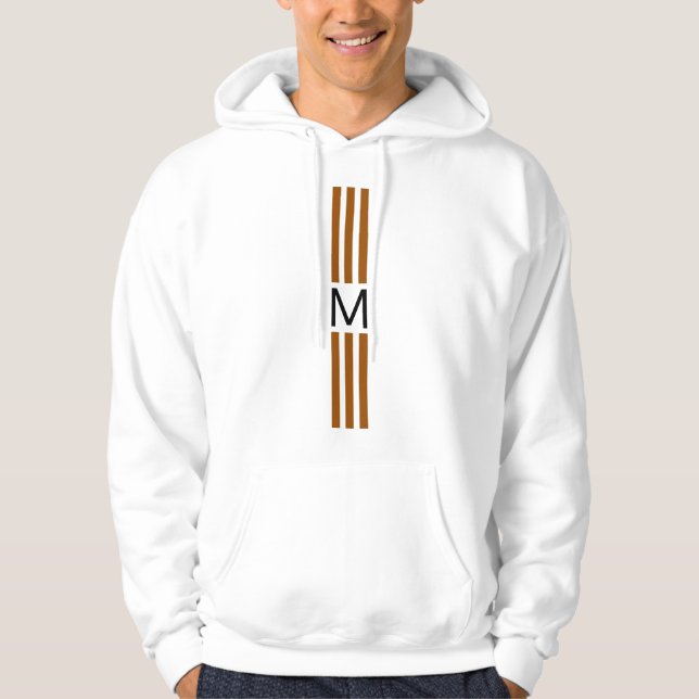 Monogram Modern Brown Rand Hoodie (Framsida)