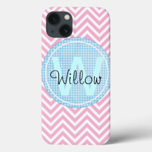 Monogram Modern Chevron Mönster Geometric Art Namn