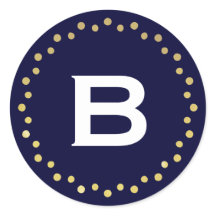 Monogram Modern cirkel - etikett/flotta