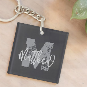 Monogram Modern Coola Grunge, lägg till ditt namn
