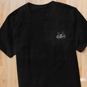 Monogram Modern Coola Grunge, lägg till ditt namn T Shirt