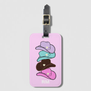 Monogram Modern Cowboy Hat Stack-Rosa Bagagebricka