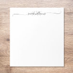 Monogram Modern Elegant Chic Script Namn Anteckningsblock<br><div class="desc">Anteckningsblocket Monogram Modern Elegant Chic Skript Namn Calligraphy</div>