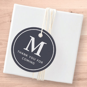 Monogram Modern Enkel Chic Tack För Att Komma Gåvor Etiketter