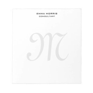 Monogram Modern Enkel Minimalistisk Enkel Anteckningsblock