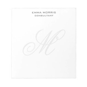 Monogram Modern Enkel Minimalistisk Enkel Anteckningsblock