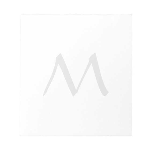 Monogram Modern Enkel Minimalistisk Enkel Anteckningsblock (Framsida)