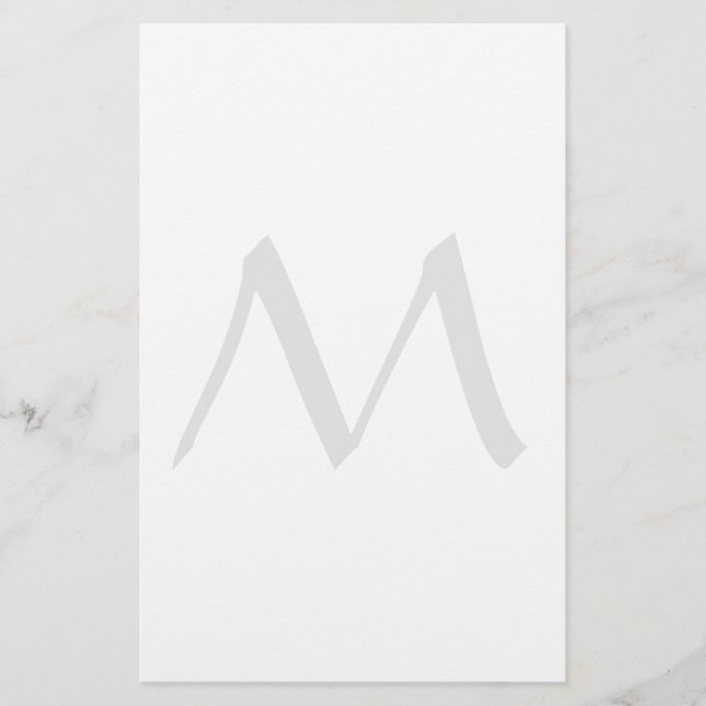 Monogram Modern Enkel Minimalistisk Enkel Brevpapper (Framsida)