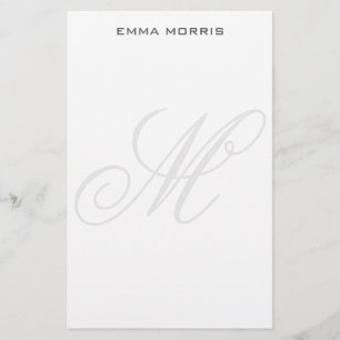 Monogram Modern Enkel Minimalistisk Enkel Brevpapper