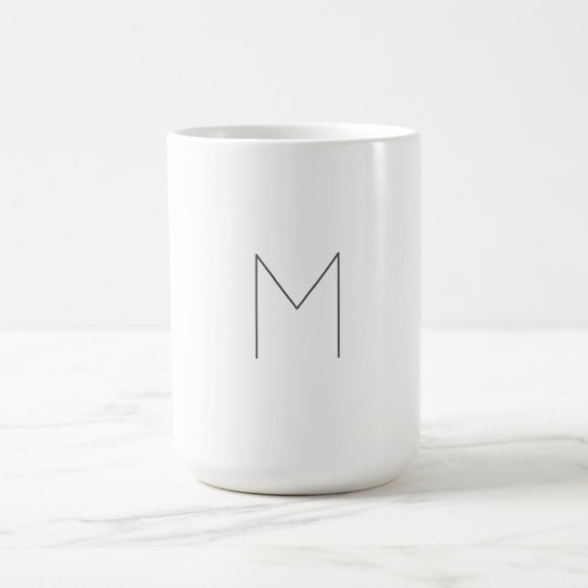 Monogram Modern Enkel Minimalistisk Enkel Kaffemugg (Center)