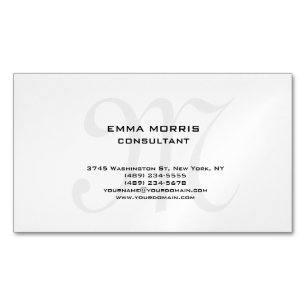 Monogram Modern Enkel Minimalistisk Enkel Magnetiska Visitkort