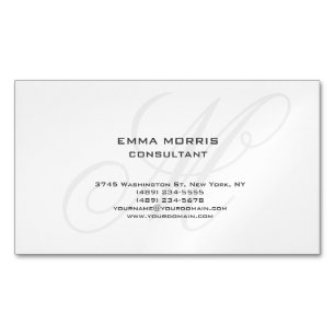 Monogram Modern Enkel Minimalistisk Enkel Magnetiska Visitkort