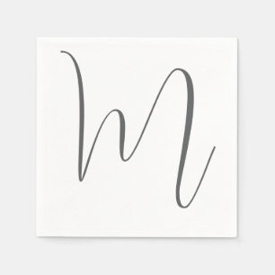 Monogram Modern Enkel Minimalistisk Enkel Pappersservett