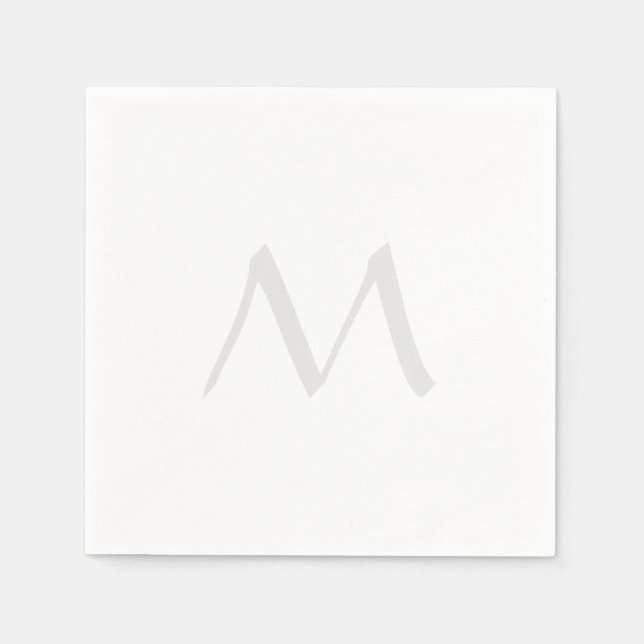 Monogram Modern Enkel Minimalistisk Enkel Pappersservett (Framsidan)