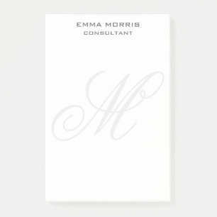 Monogram Modern Enkel Minimalistisk Enkel Post-it Block