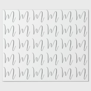 Monogram Modern Enkel Minimalistisk Enkel Presentpapper