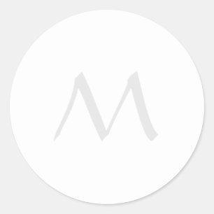 Monogram Modern Enkel Minimalistisk Enkel Runt Klistermärke