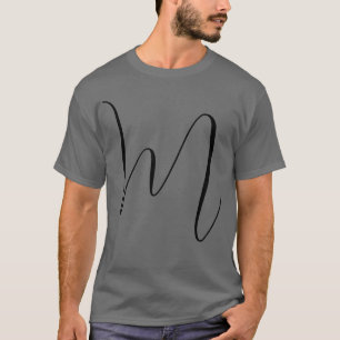 Monogram Modern Enkel Minimalistisk Enkel T Shirt