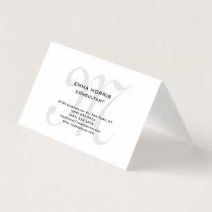 Monogram Modern Enkel Minimalistisk Enkel Visitkort