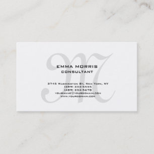 Monogram Modern Enkel Minimalistisk Enkel Visitkort