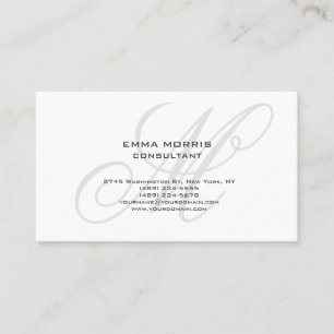Monogram Modern Enkel Minimalistisk Enkel Visitkort