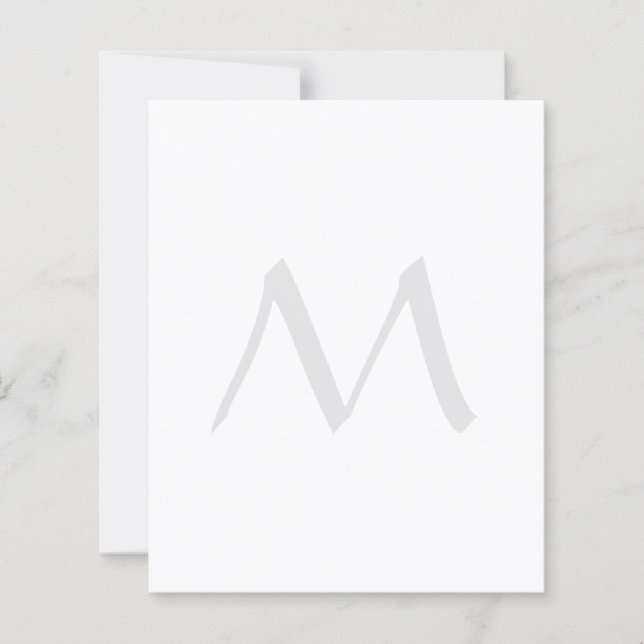 Monogram Modern enkel, minimalistisk slapp Papper (Framsida)