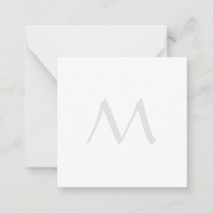 Monogram Modern enkel, minimalistisk slinga Anteckningskort