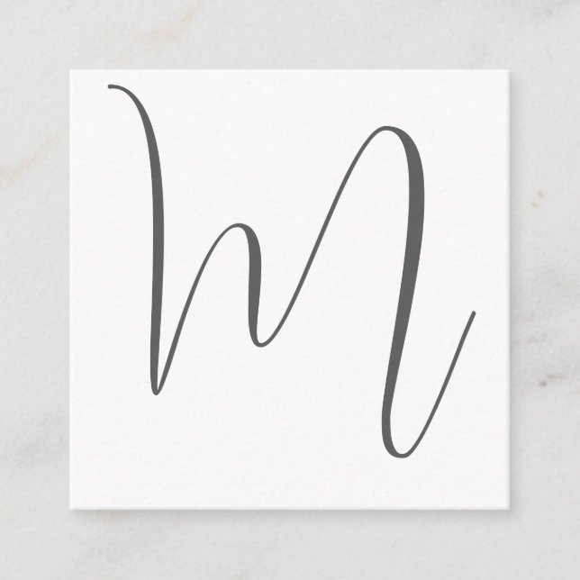 Monogram Modern enkel, minimalistisk slinga Tilläggskort (Framsida)