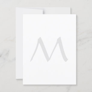 Monogram Modern enkel, minimalistisk slinga Vykort